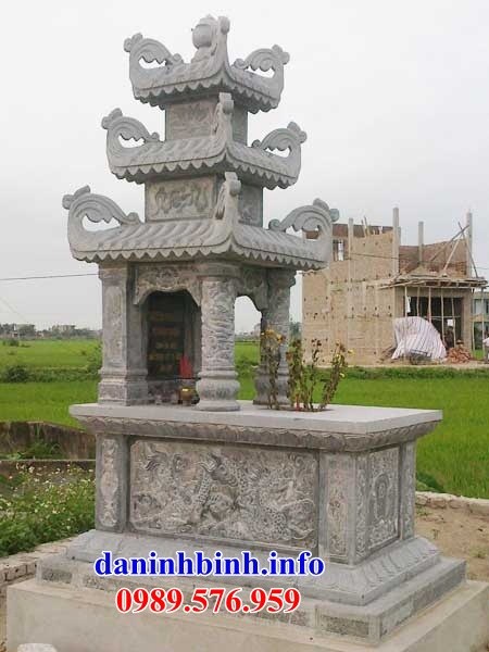 Mẫu mộ ba mái bằng đá tự nhiên thiết kế đẹp tại Bình Thuận