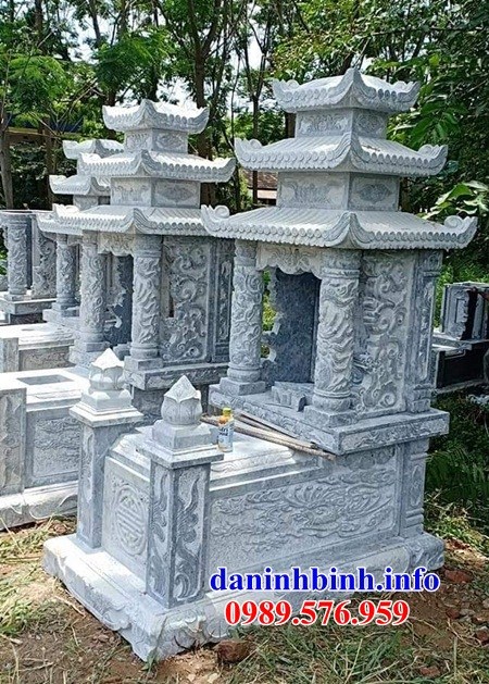 Mẫu mộ ba mái bằng đá xanh bán báo giá đẹp tại Đồng Nai