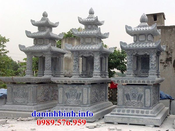 Mẫu mộ ba mái cất hài cốt bằng đá mỹ nghệ Ninh Bình tại Đà Nẵng