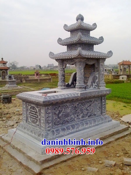Mẫu mộ ba mái để hài cốt bằng đá mỹ nghệ Ninh Bình tại Ninh Thuận