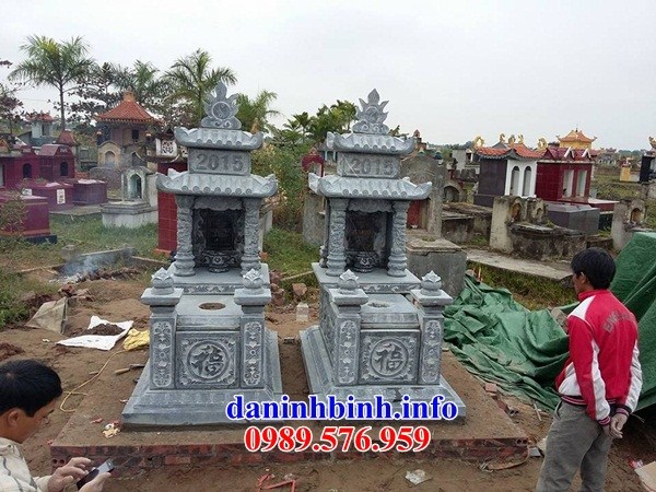 Mẫu mộ có mái che bằng đá xanh Thanh Hóa tại Kiên Giang