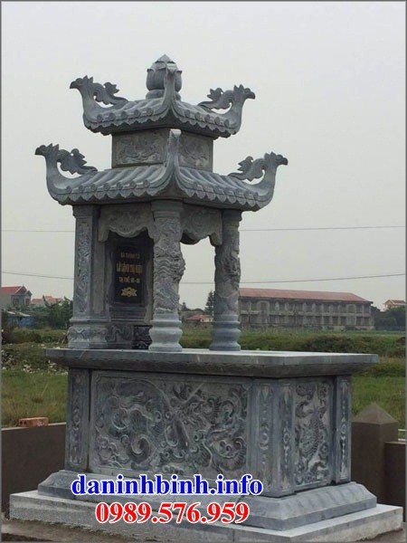 Mẫu mộ hai mái bằng đá Thanh Hóa tự nhiên tại Long An