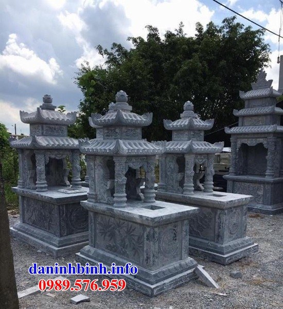 Mẫu mộ hai mái bằng đá chạm trổ tứ quý bán tại Đắk Lắk