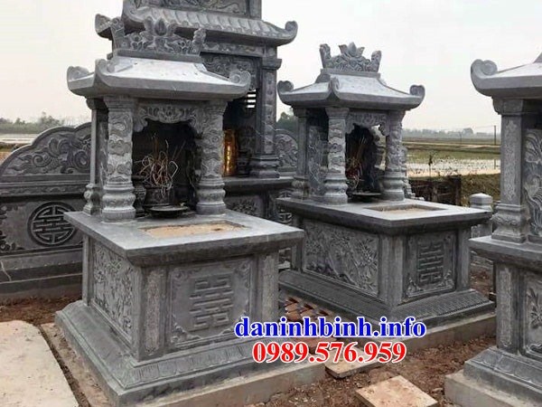 Mẫu mộ một mái bằng đá Thanh Hóa cất để tro hài cốt hỏa táng bán tại Điện Biên