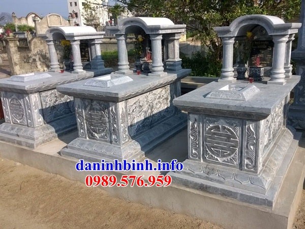 Mẫu mộ một mái bằng đá Thanh Hóa thiết kế đẹp bán tại Điện Biên