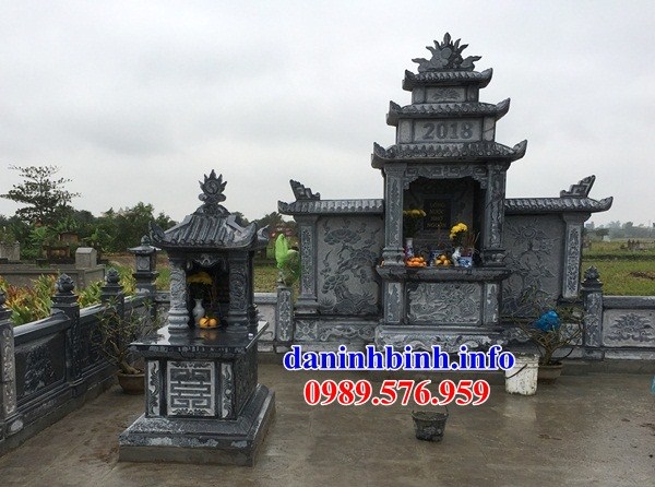 Mẫu mộ đơn một mái bằng đá khối tự nhiên bán tại Thái Nguyên