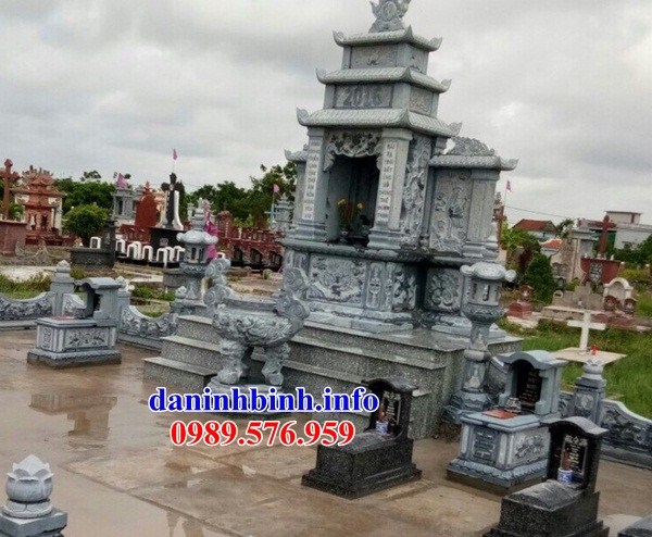 Mẫu mộ đơn một mái bằng đá thiết kế đẹp bán tại Thái Nguyên