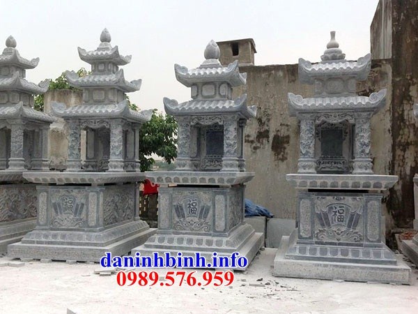 Xây lắp mộ ba mái bằng đá cất để tro hài cốt hỏa táng đẹp tại Quảng Trị