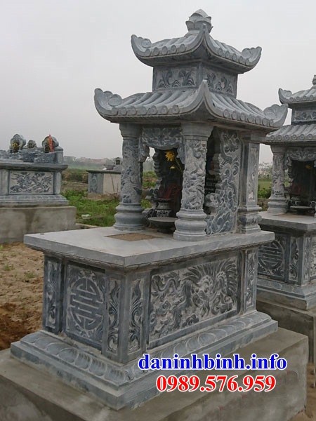 Xây lắp mộ hai mái bằng đá điêu khắc rồng phượng bán tại Quảng Trị