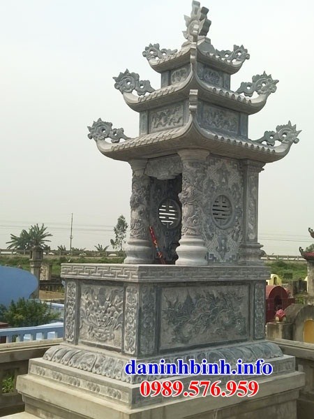 mộ ba mái kích thước đẹp bằng đá mỹ nghệ Ninh Bình bán tại Trà Vinh