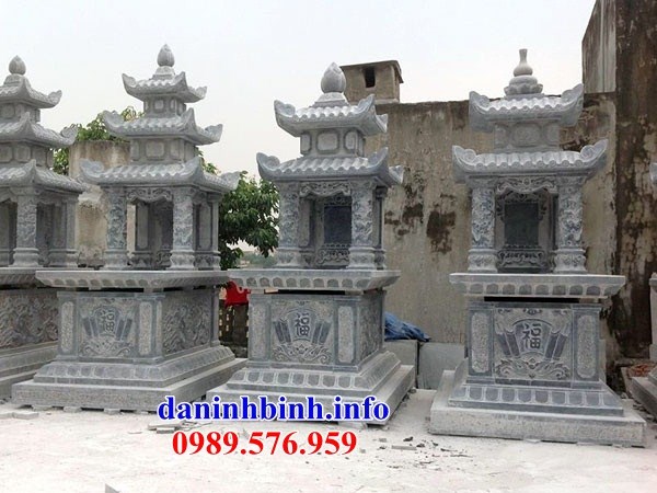 mộ hai mái kích thước đẹp bằng đá thiết kế đơn giản bán tại Bình Phước