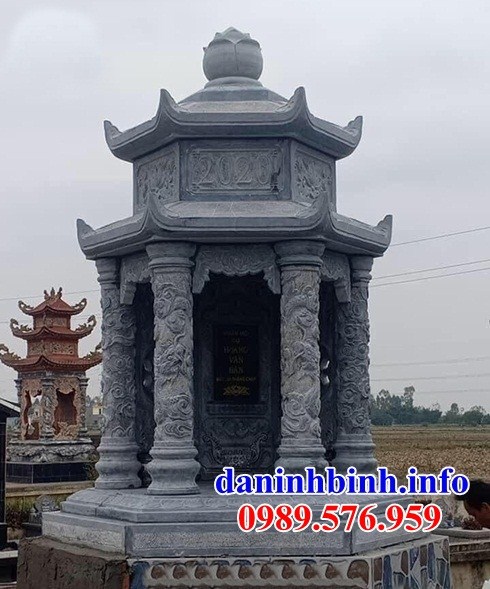Hình ảnh mộ lục lăng bát giác bằng đá mỹ nghệ Ninh Bình bán tại Hưng Yên