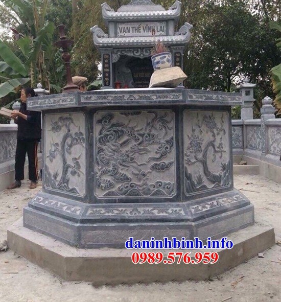 Hình ảnh mộ tròn bằng đá chạm trổ tứ quý bán tại Hưng Yên