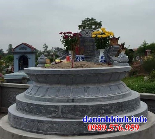 Hình ảnh mộ tròn bằng đá thiết kế hiện đại bán tại Hưng Yên