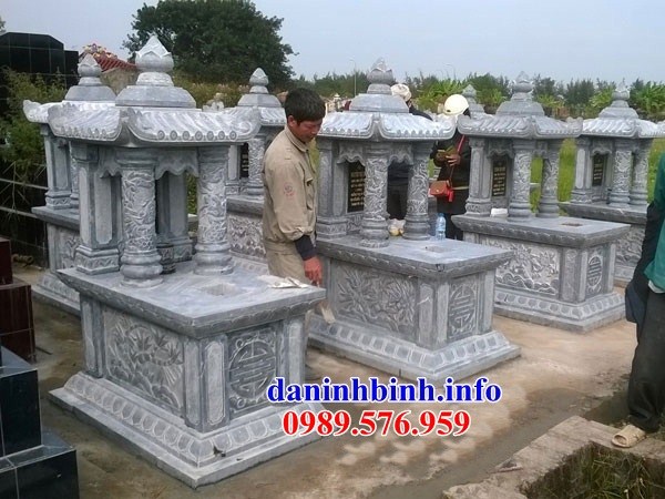 Lăng mộ hai mái bằng đá kích thước chuẩn phong thủy đẹp tại TP Hồ Chí Minh