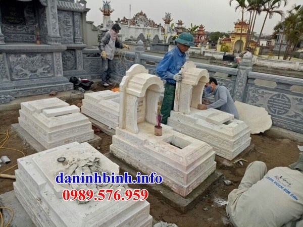 Lăng mộ hai mái bằng đá trắng cao cấp đẹp tại TP Hồ Chí Minh
