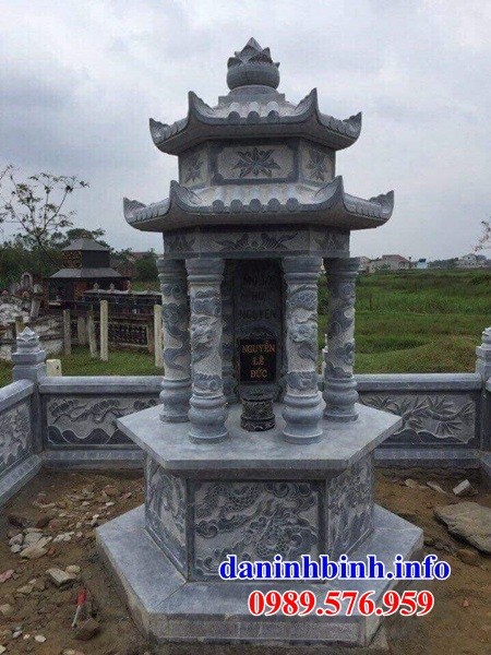 Lăng mộ lục lăng bát giác bằng đá thiết kế hiện đại bán tại Bắc Ninh