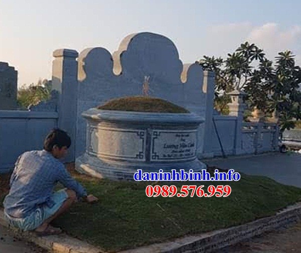 Lăng mộ tròn bằng đá kích thước chuẩn phong thủy đẹp tại Bắc Ninh
