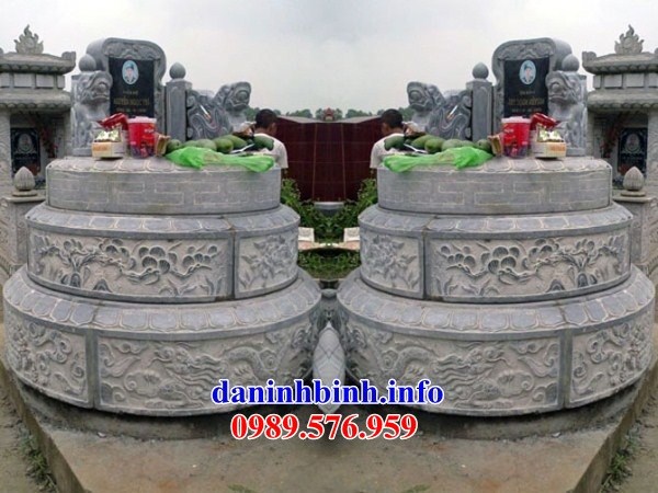 Lăng mộ tròn bằng đá tự nhiên nguyên khối đẹp tại Bắc Ninh