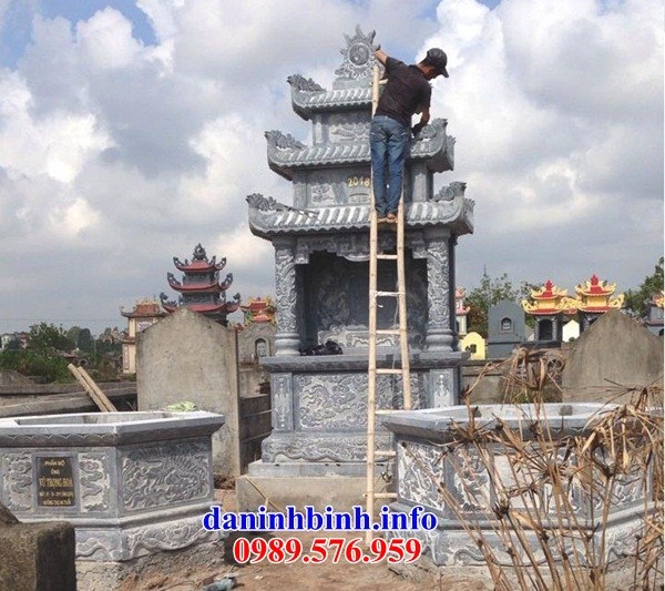 Lăng mộ tròn bằng đá tự nhiên thi công lắp đặt tại Lâm Đồng