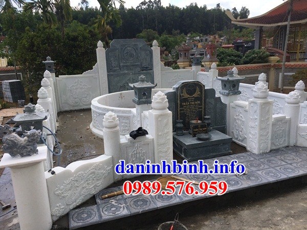 Lăng mộ tổ tròn khu nghĩa trang gia đình dòng họ bằng đá đẹp bán tại Bắc Kạn