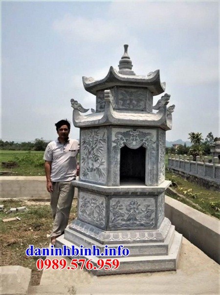 Mẫu lăng mộ tròn bằng đá chạm trổ tứ quý đẹp tại Bắc Giang