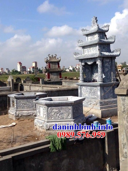 Mẫu lăng mộ tròn khu nghĩa trang gia đình dòng họ bằng đá đẹp bán tại Đà Nẵng