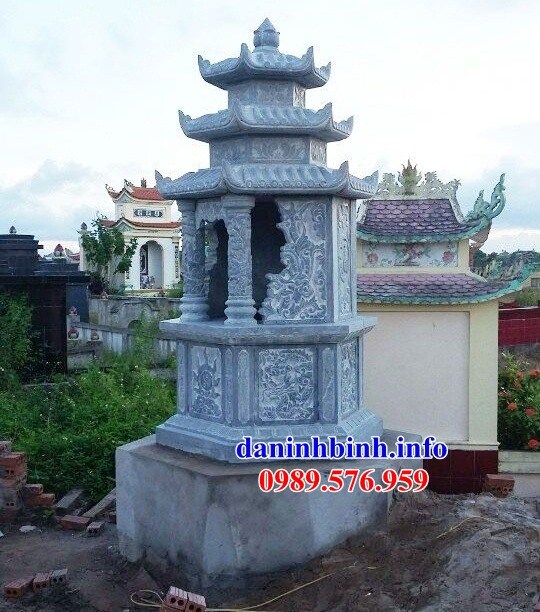 Mẫu mộ bát giác lục lặng bằng đá thiết kế hiện đại bán sẵn tại Quảng Ninh