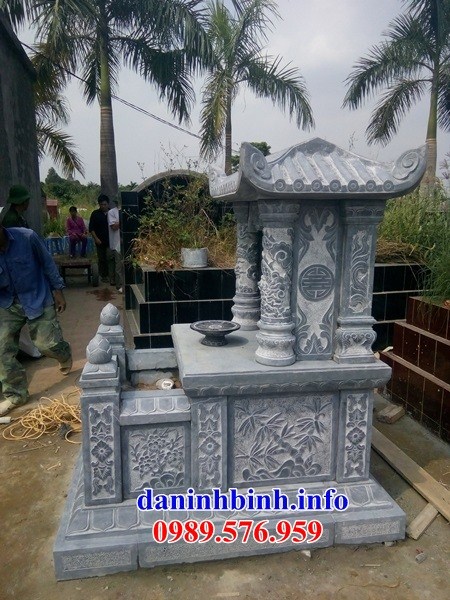 Mẫu mộ hai mái cất tro cốt bằng đá mỹ nghệ Ninh Bình tại Bình Phước