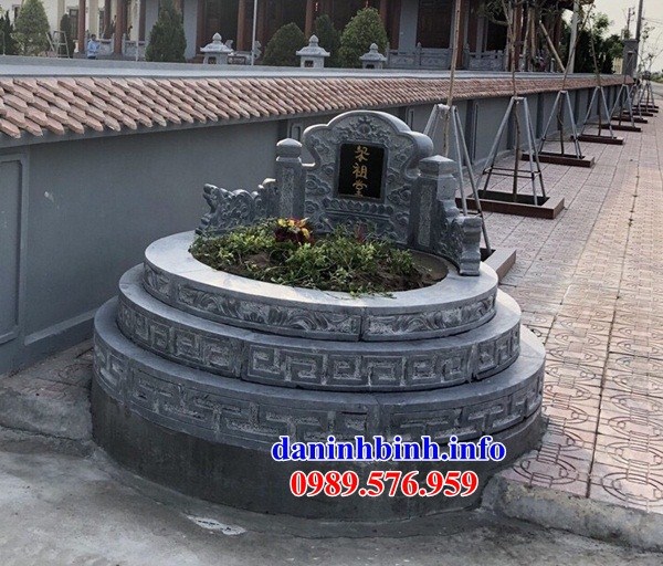 Mẫu mộ hình tròn bằng đá mỹ nghệ Ninh Bình bán tại Hà Nội