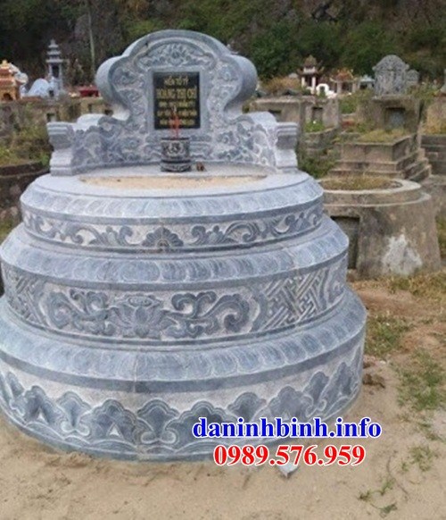 Mẫu mộ hình tròn bằng đá xanh Thanh Hóa bán tại Ninh Bình