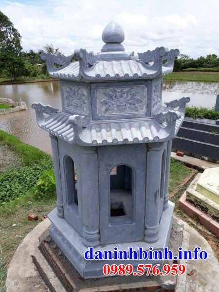 Mẫu mộ lục lăng bát giác bằng đá cất để tro hài cốt hỏa táng xây sẵn tại Thái Bình