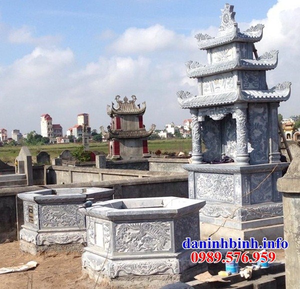 Mẫu mộ lục lăng bát giác bằng đá nguyên khối đẹp bán tại Hà Nội