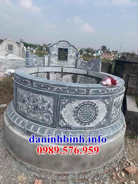 Mẫu mộ tròn bằng đá xanh tại Thanh Hóa