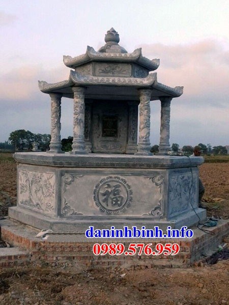Mẫu mộ tròn lục lăng bằng đá thiết kế hiện đại đẹp nhất Việt Nam tại Hòa Bình