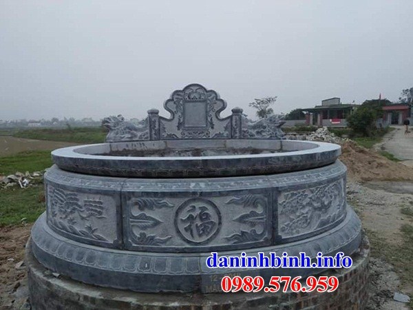 Mẫu mộ tổ khu nghĩa trang gia đình dòng họ hình tròn bằng đá bán tại Hà Nội