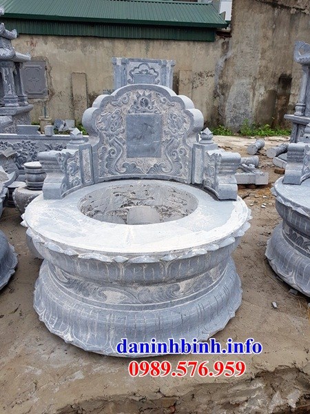 Mẫu mộ tổ tròn khu nghĩa trang gia đình dòng họ bằng đá nguyên khối đẹp nhất Việt Nam tại Hòa Bình