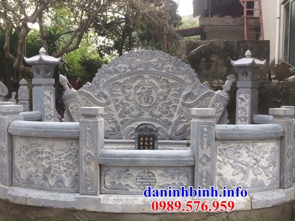 Mẫu mộ tổ tròn khu nghĩa trang gia đình dòng họ bằng đá tự nhiên tại Lào Cai