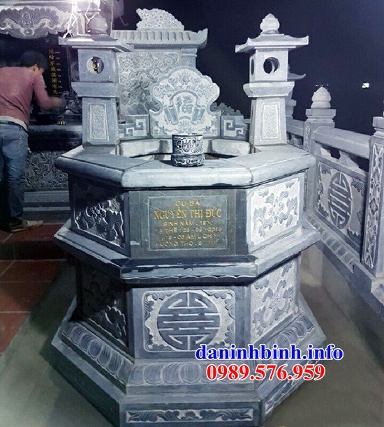 Mẫu mộ đá bát giác bán sẵn tại Quảng Ninh