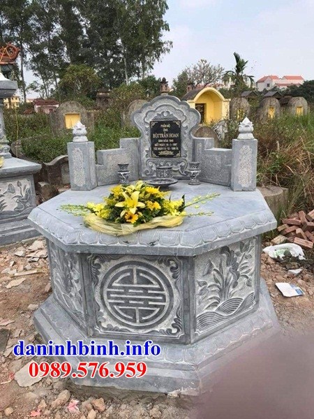 Mộ bát giác lục lăng bằng đá chạm khắc hoa văn tinh xảo bán tại Lạng Sơn