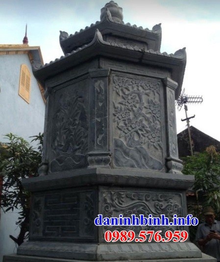 Mộ bát giác lục lăng bằng đá chạm trổ tứ quý bán tại Bắc Giang