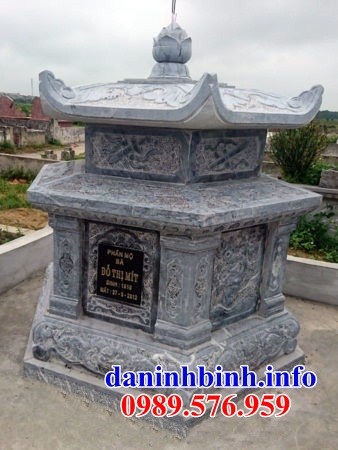 Mộ bát giác lục lăng bằng đá thiết kế hiện đại bán tại Bắc Giang