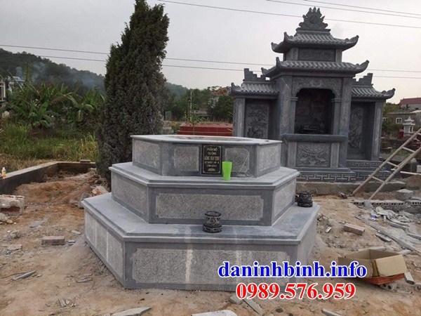 Mộ bát giác lục lăng khu nghĩa trang gia đình dòng họ bằng đá xanh tự nhiên bán tại Lạng Sơn