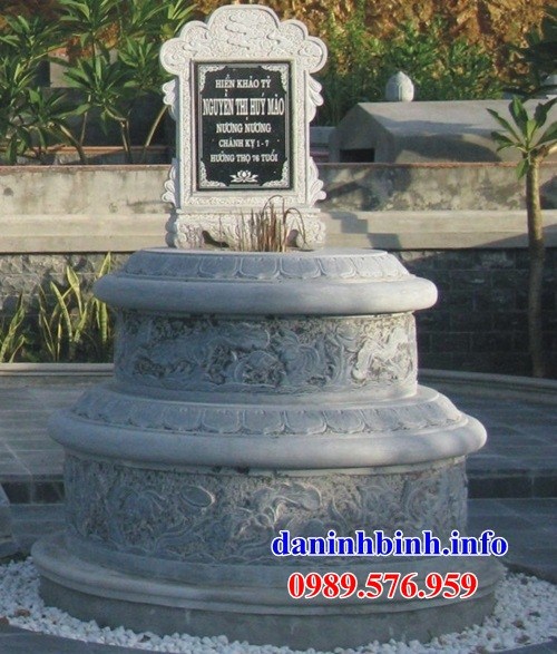 Mộ tròn bằng đá xanh cất để tro hài cốt hỏa táng bán tại Lạng Sơn