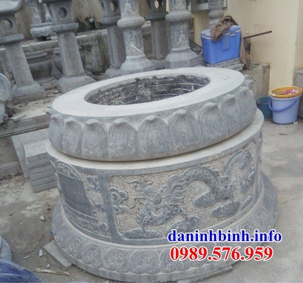Mộ tròn cất tro cốt bằng đá điêu khắc rồng bán tại Sài Gòn