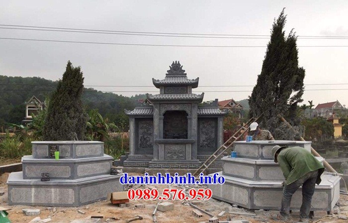 Mộ tổ bát giác lục lăng khu nghĩa trang gia đình dòng họ bằng đá bán tại Bắc Giang