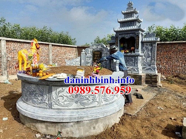 Mộ tổ tròn khu nghĩa trang gia đình dòng họ bằng đá Ninh Bình bán tại Quảng Trị