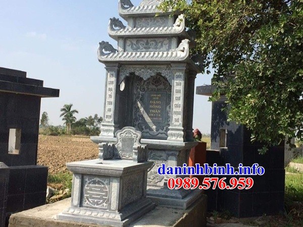 Thiết kế mộ đơn giản không mái bằng đá nguyên khối bán tại Đồng Nai