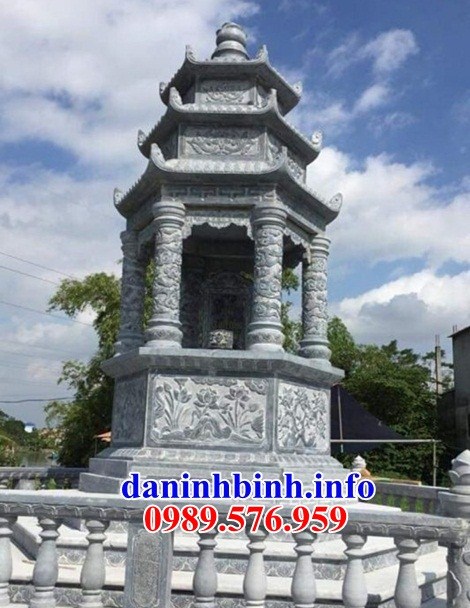 mộ bát giác lục lăng kích thước đẹp bằng đá chạm khắc hoa văn tinh xảo bán tại Nam Định