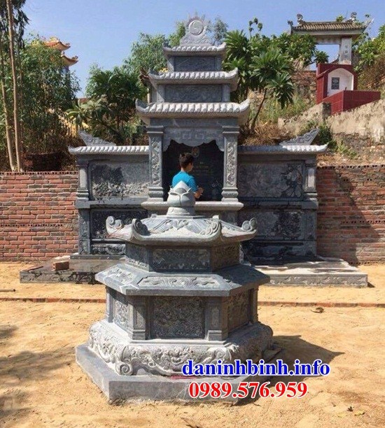 mộ bát giác lục lăng kích thước đẹp bằng đá thiết kế hiện đại bán tại Nam Định